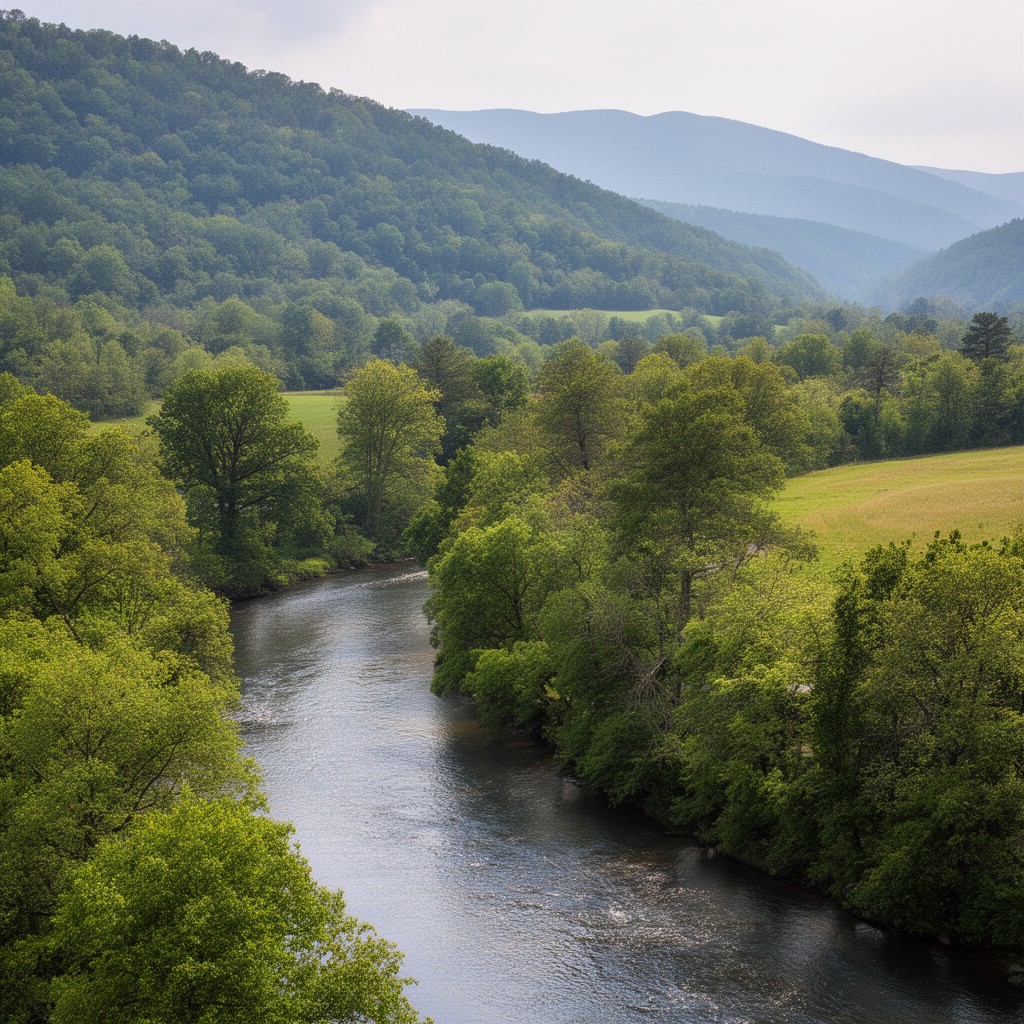 AI-generated illustration of Shenandoah River