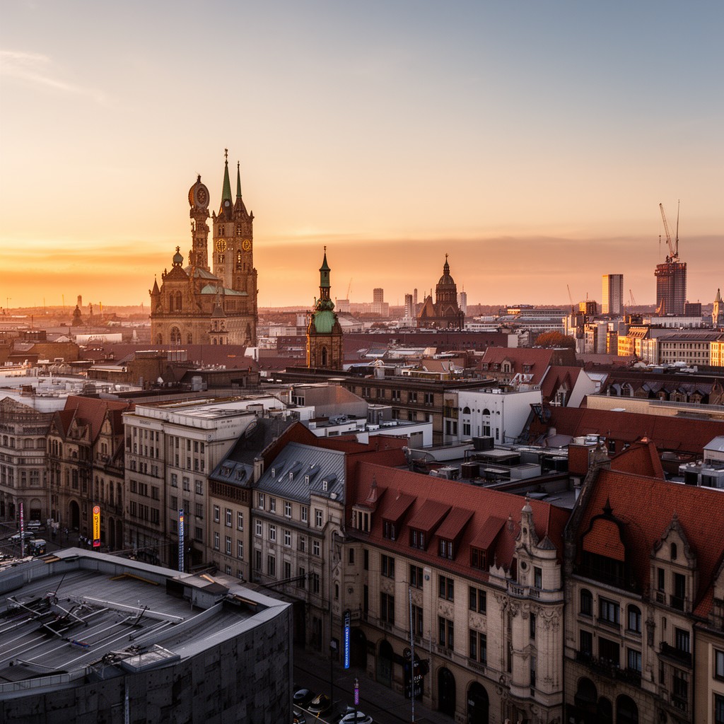AI-generated illustration of Leipzig