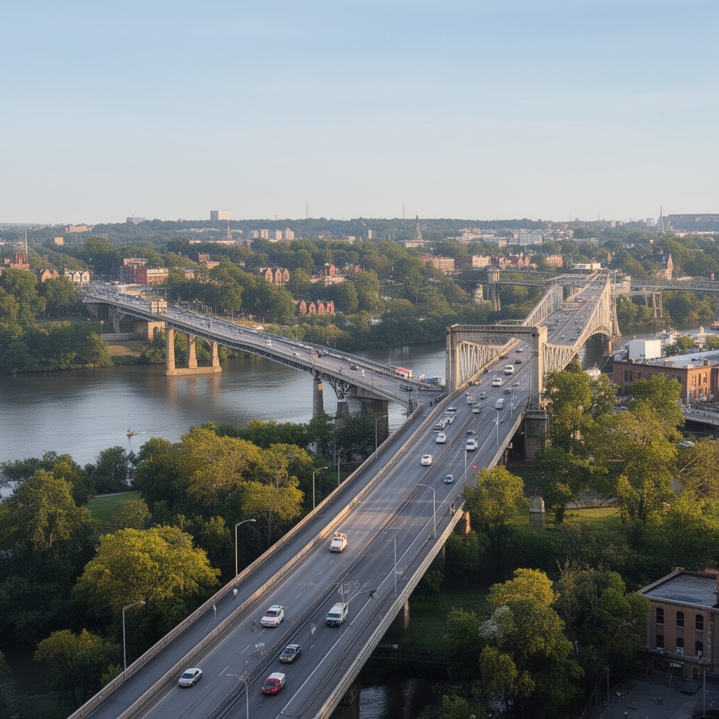AI-generated illustration of Rochambeau Bridge
