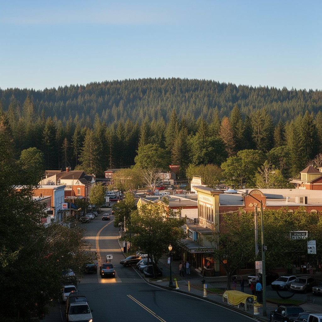 AI-generated illustration of Forest Grove, Oregon