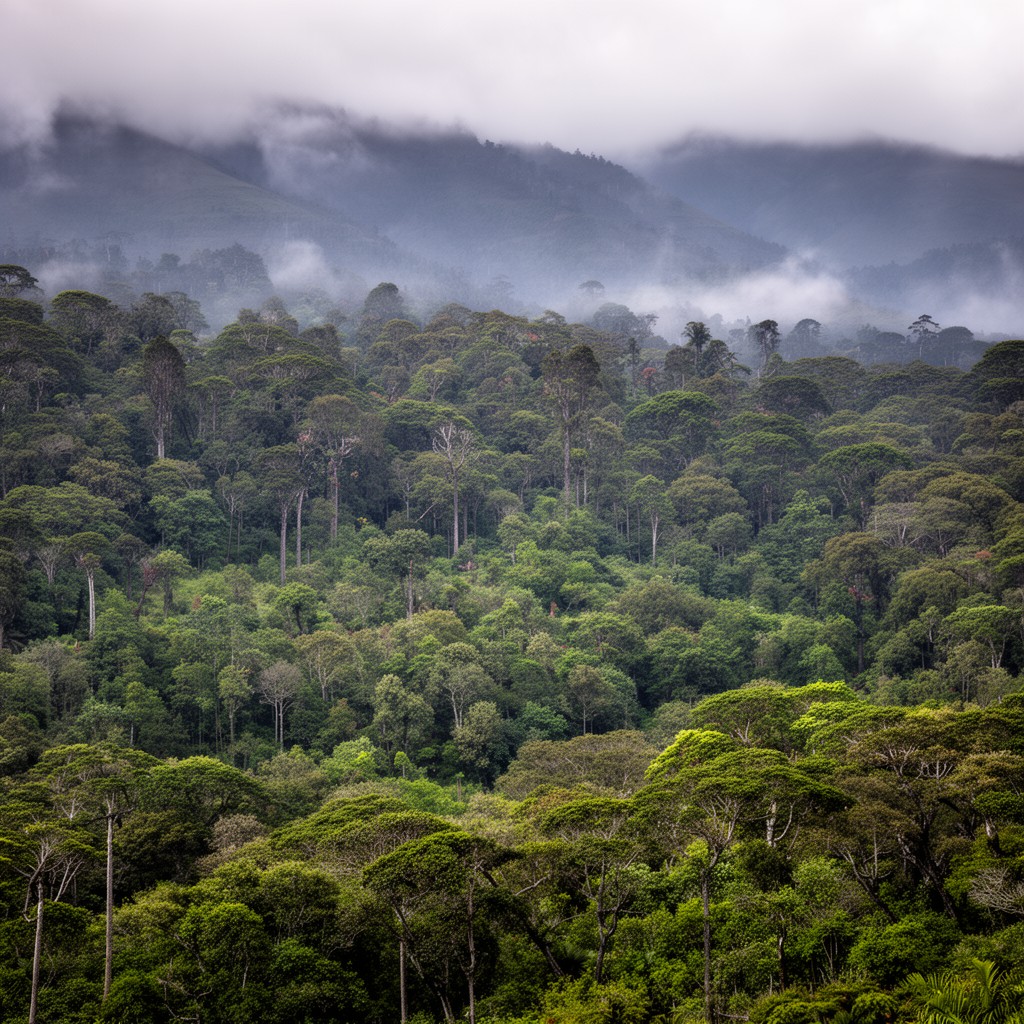 AI-generated illustration of Afromontane forests