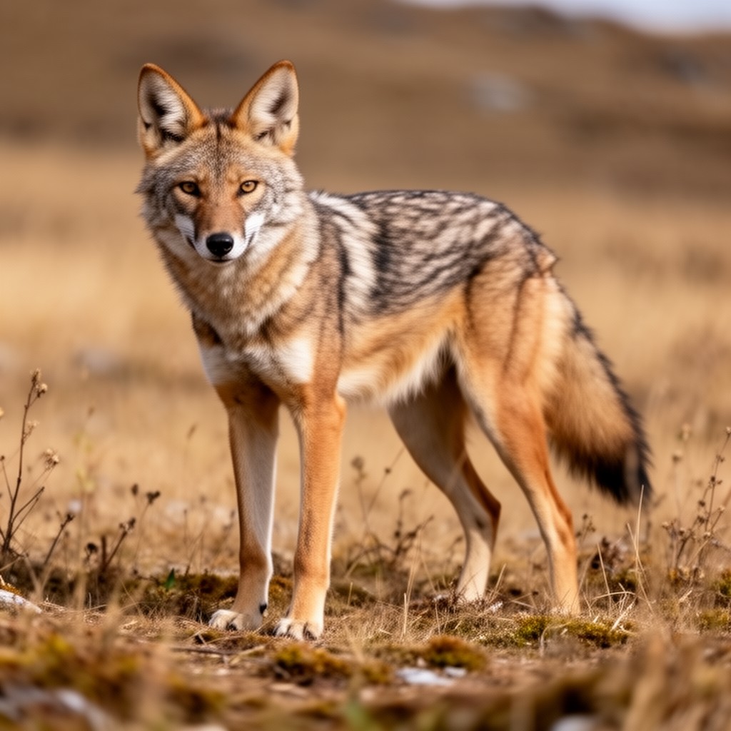 AI-generated illustration of Ethiopian wolf