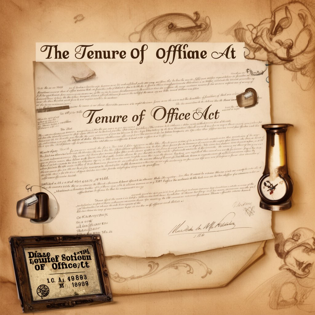 AI-generated illustration of Tenure of Office Act