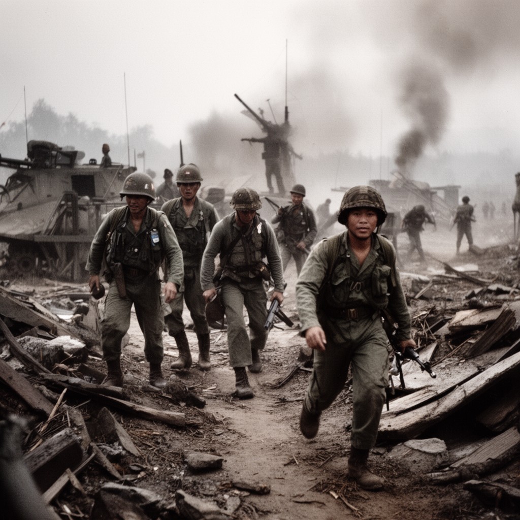 AI-generated illustration of Vietnam War