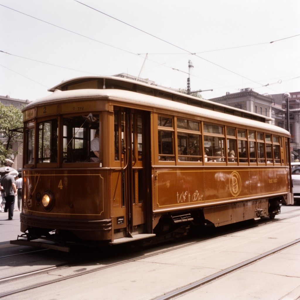 AI-generated illustration of Peter Witt streetcar