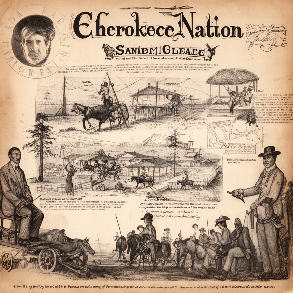 AI-generated illustration of Cherokee Nation (historical)