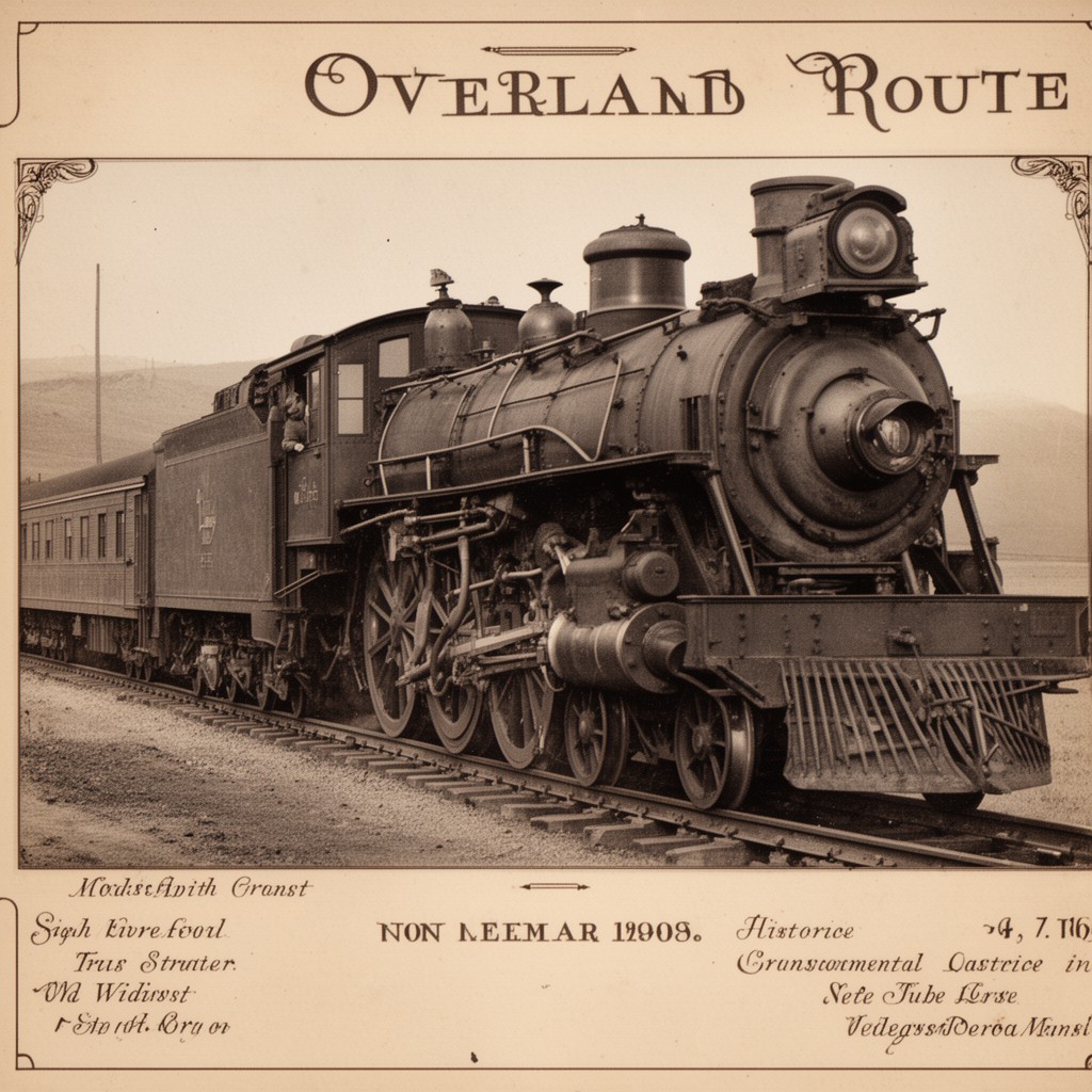 AI-generated illustration of Overland Route (historic)