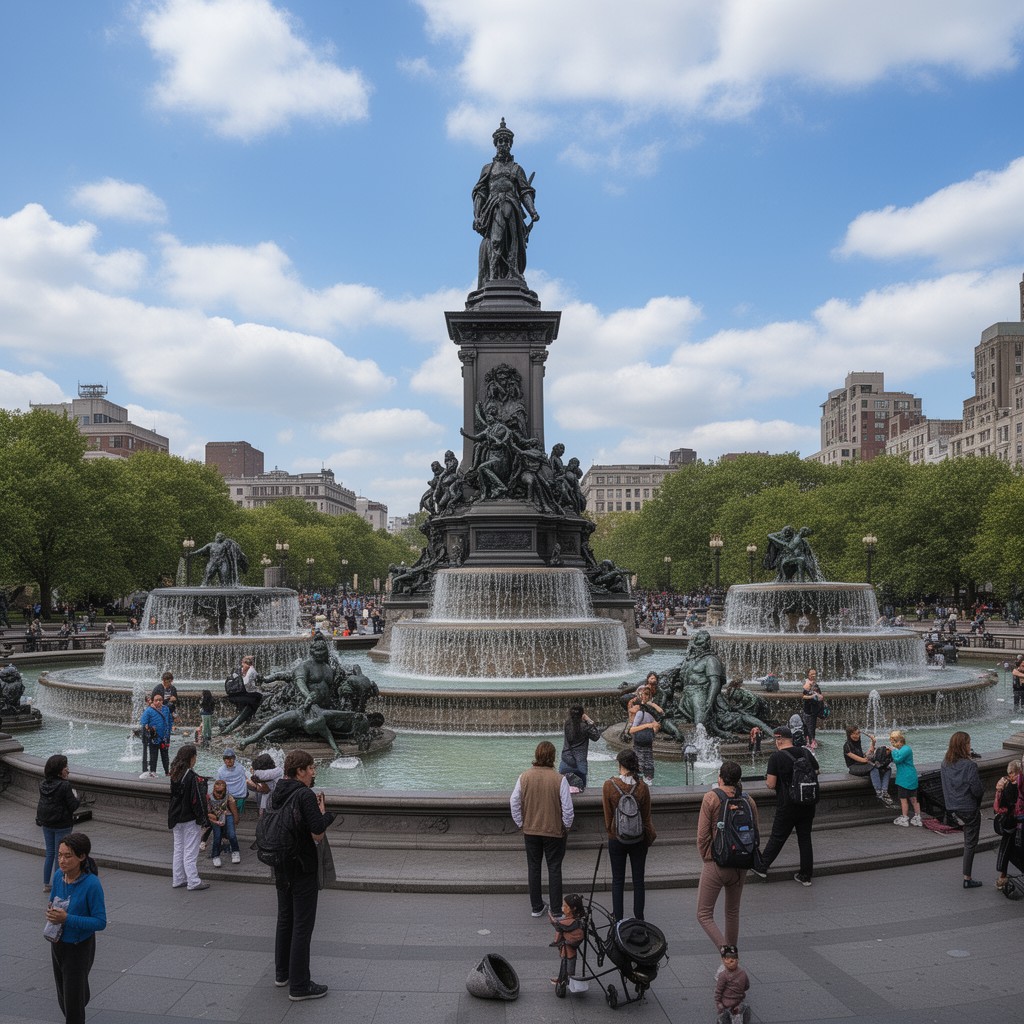 AI-generated illustration of Grand Army Plaza