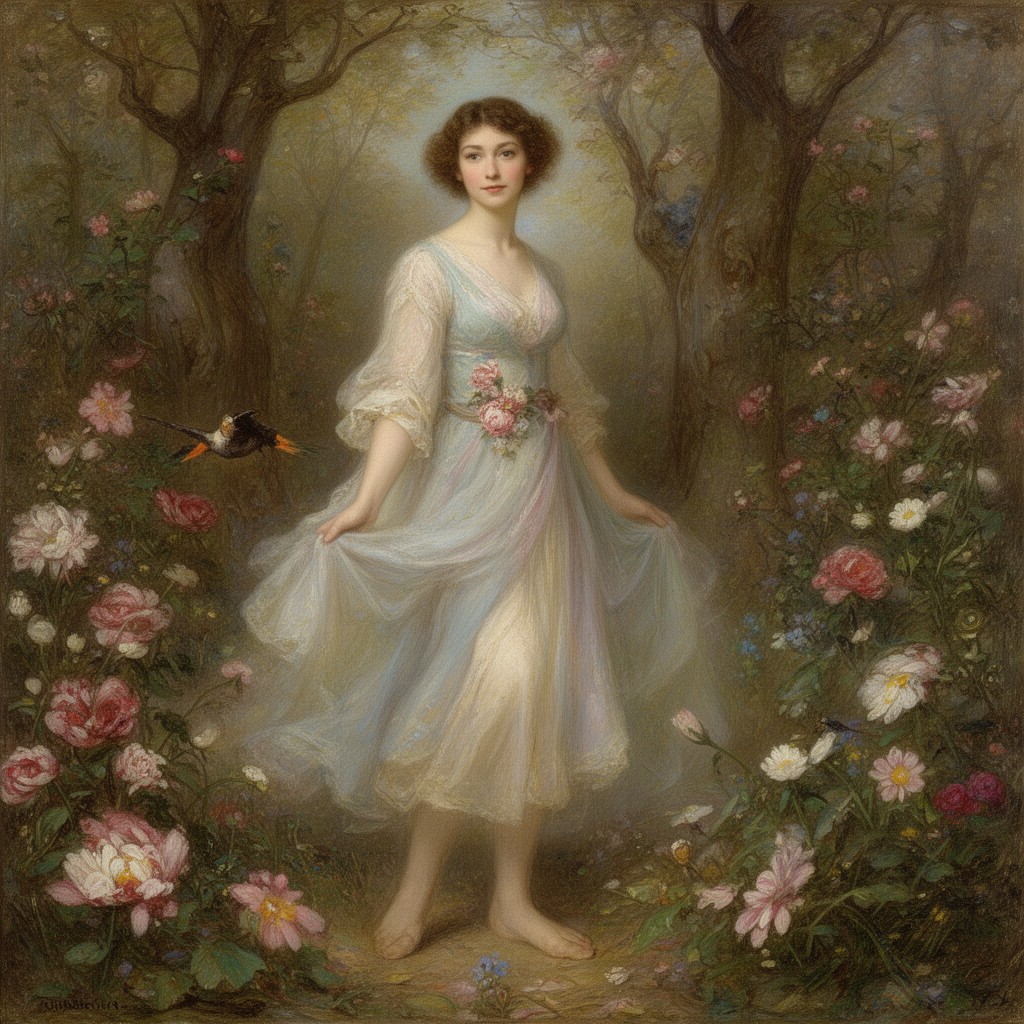 AI-generated illustration of Arthur Hughes