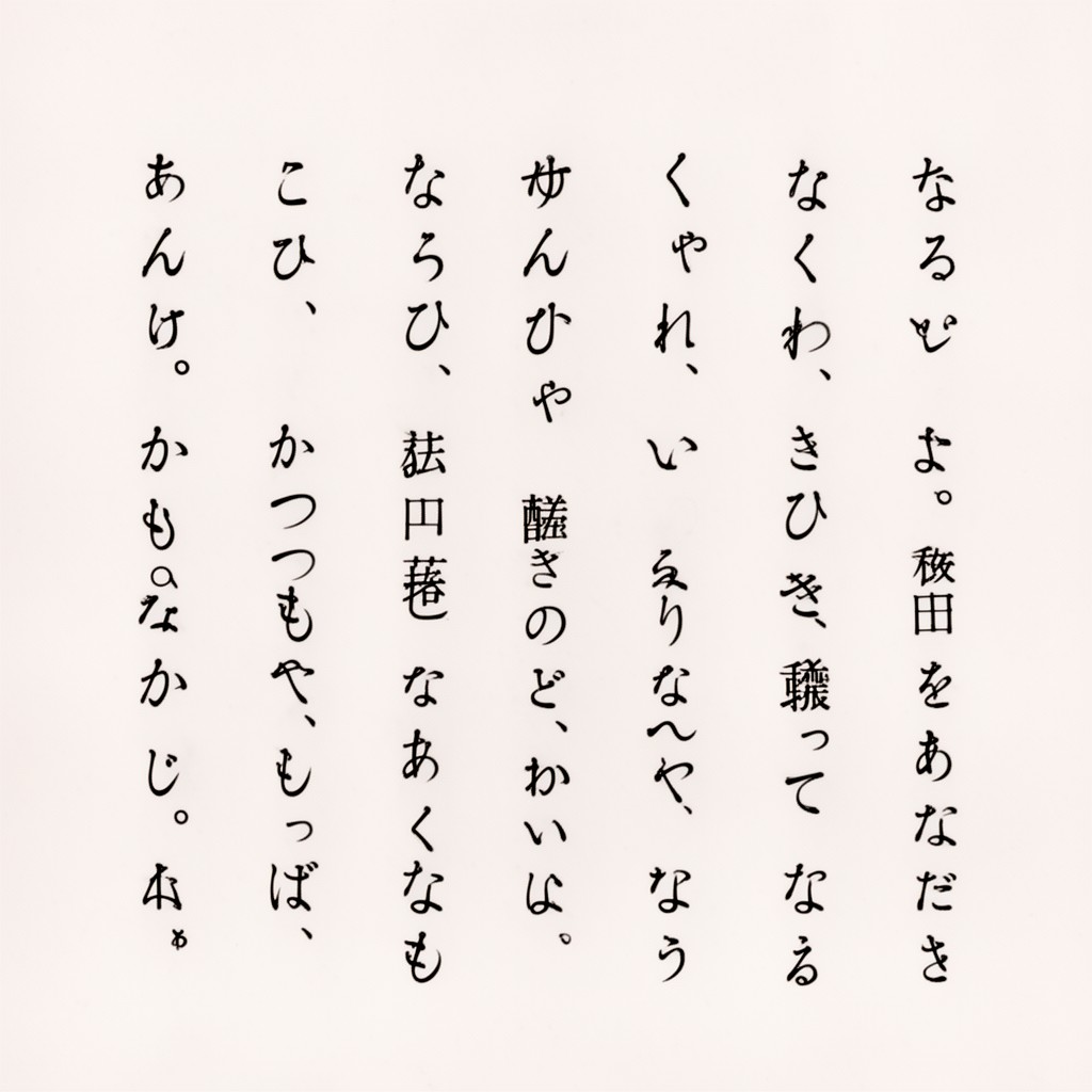 AI-generated illustration of Hiragana