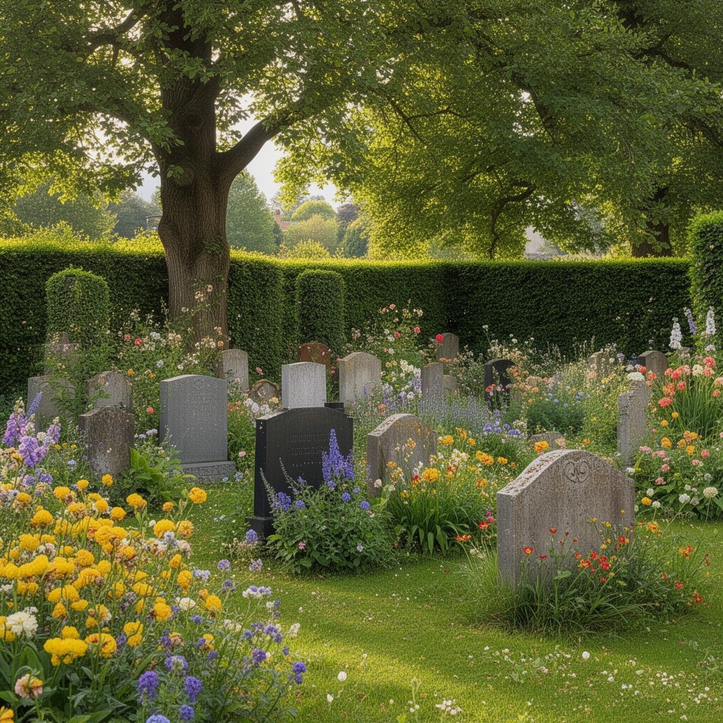 AI-generated illustration of Giverny cemetery