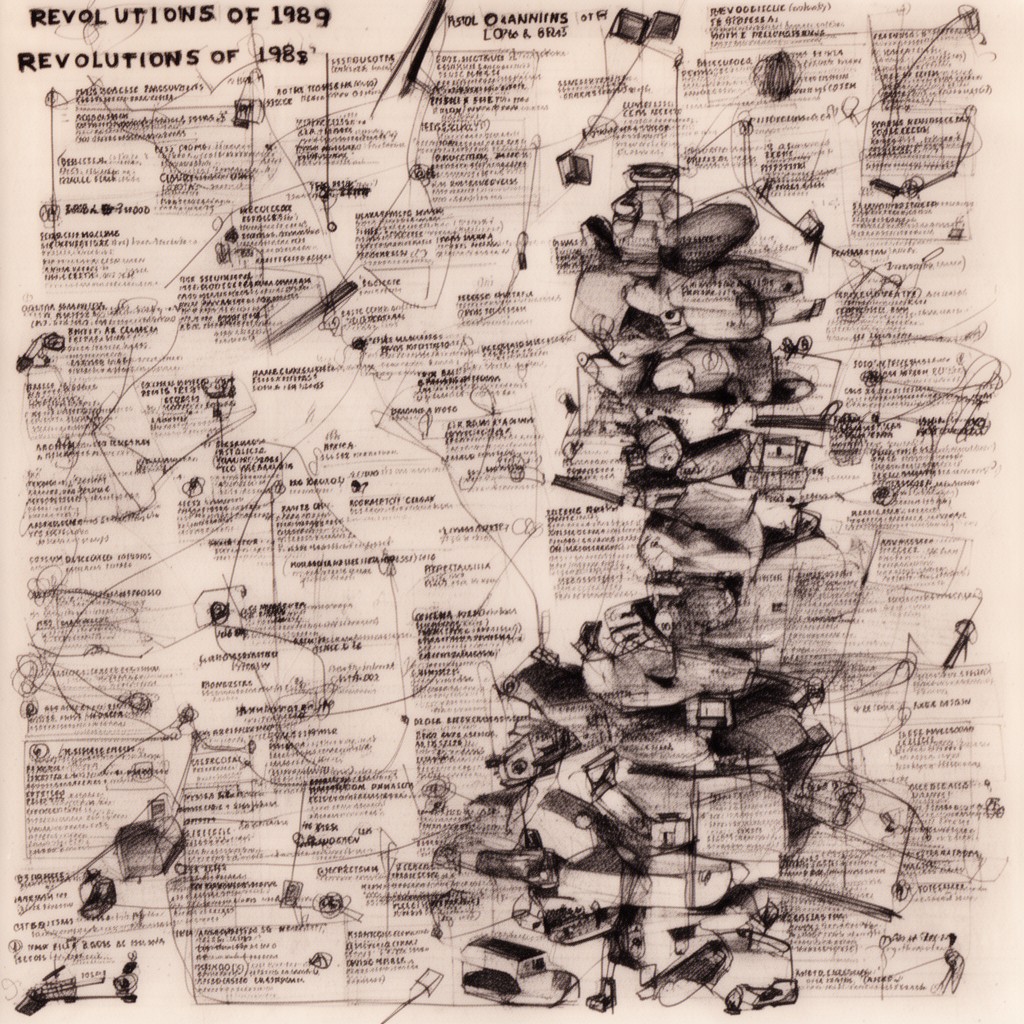 AI-generated illustration of Revolutions of 1989