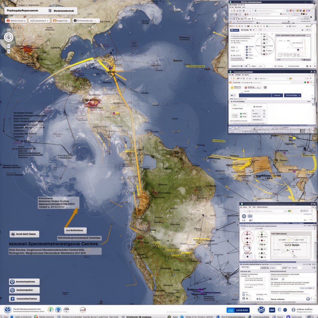 AI-generated illustration of Regional Specialized Meteorological Centres