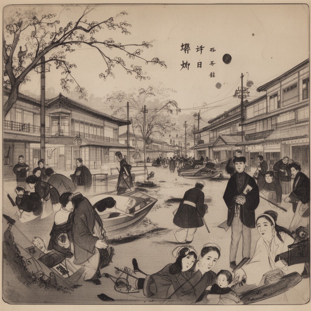 AI-generated illustration of Taisho era