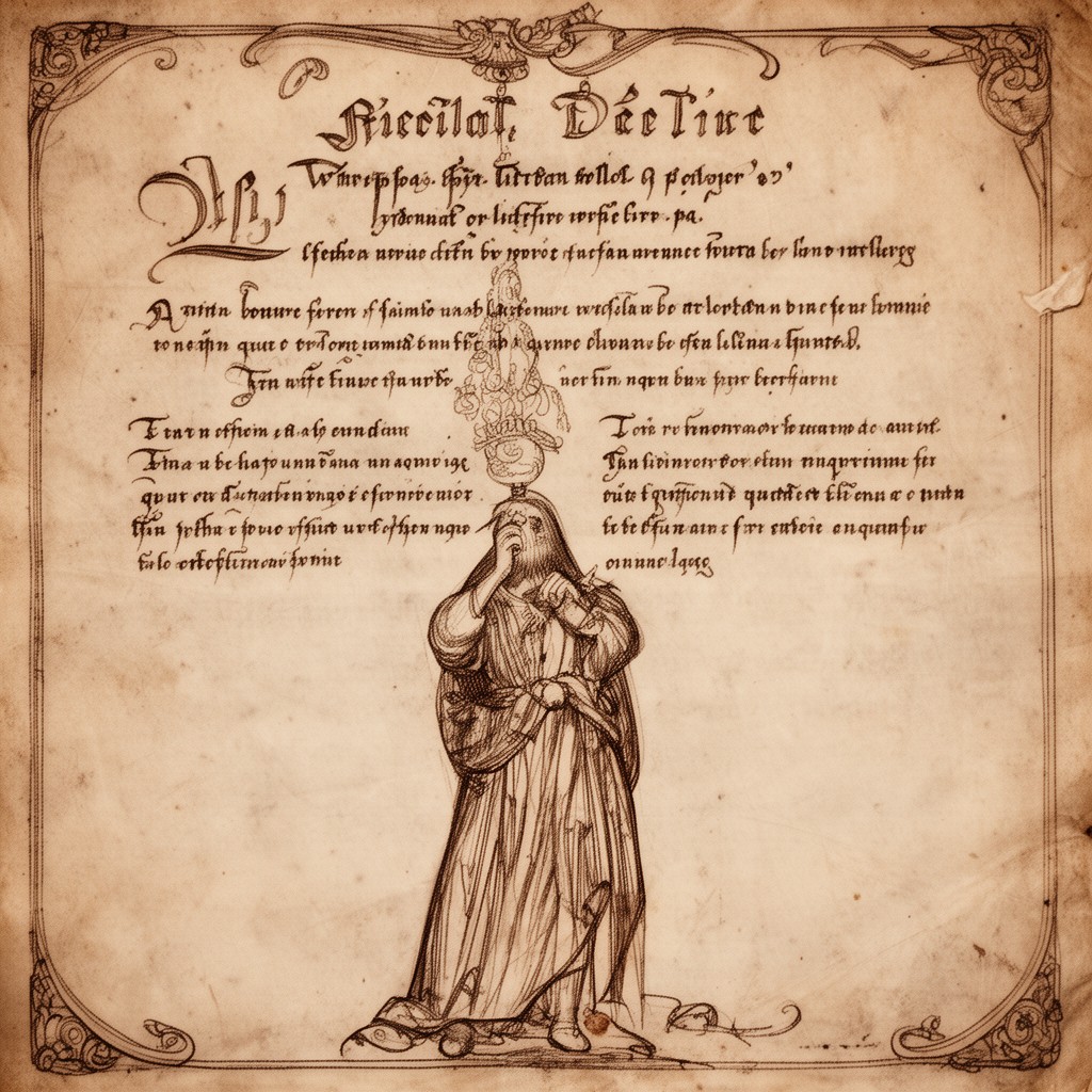 AI-generated illustration of Medieval Latin