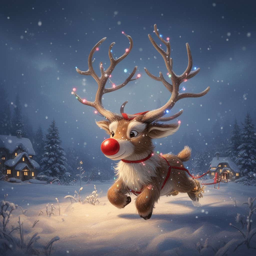 AI-generated illustration of Rudolph