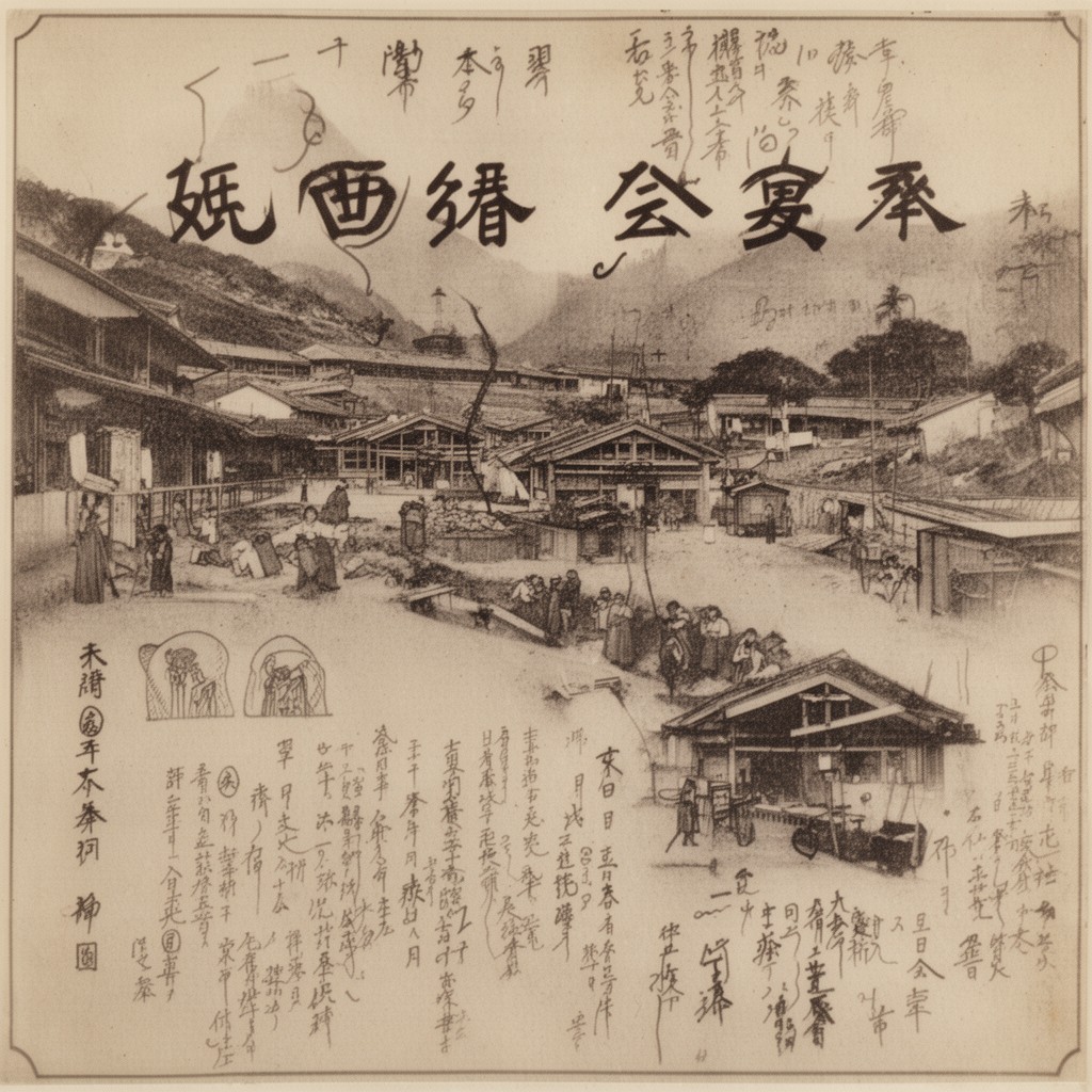 AI-generated illustration of Taiwan under Japanese rule