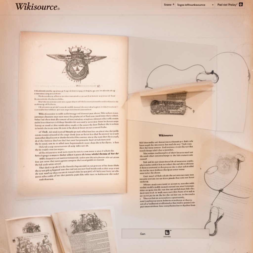 AI-generated illustration of Wikisource