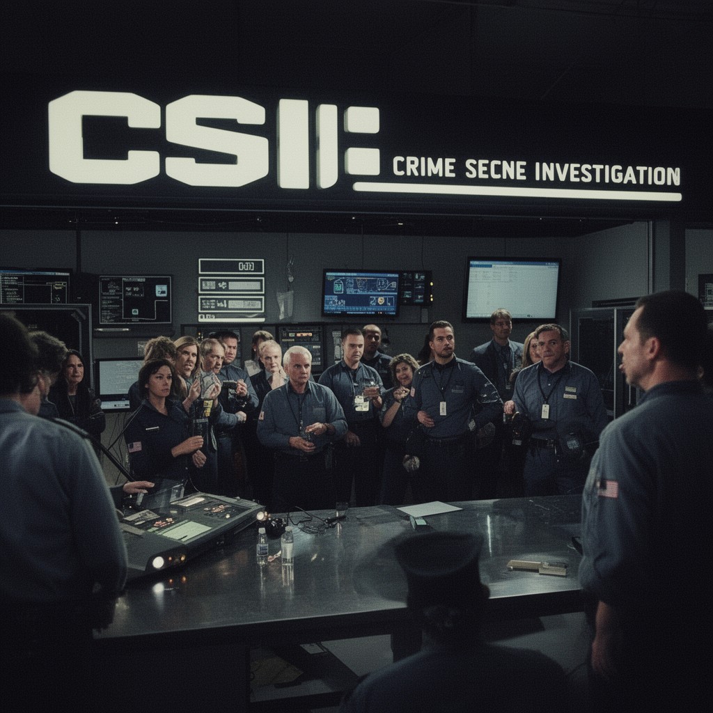 AI-generated illustration of CSI: Crime Scene Investigation