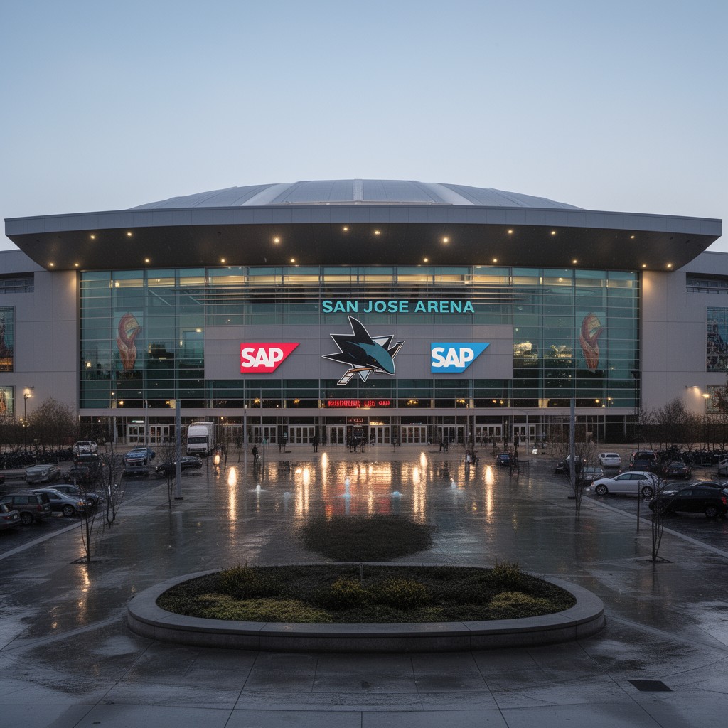AI-generated illustration of San Jose Arena