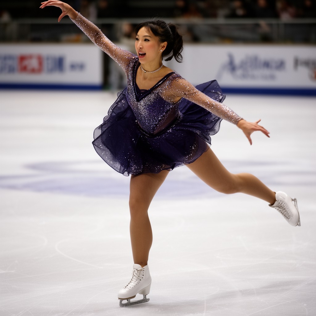 AI-generated illustration of Michelle Kwan