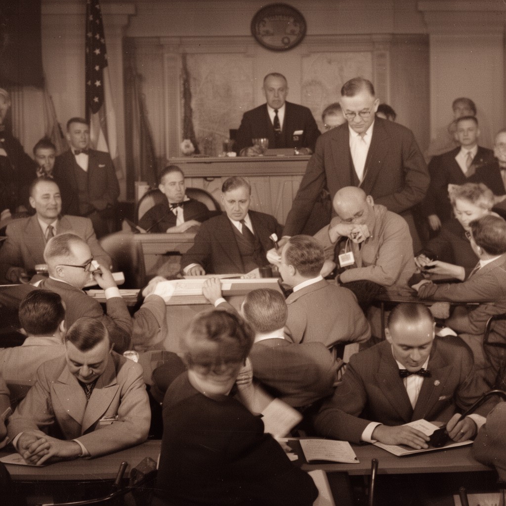 AI-generated illustration of 1949 State of the Union Address