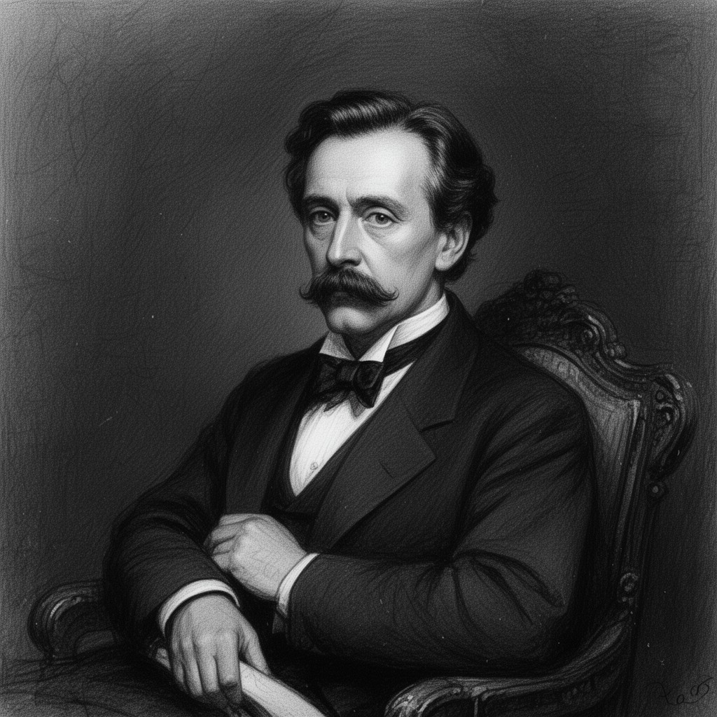 AI-generated illustration of Stéphane Mallarmé