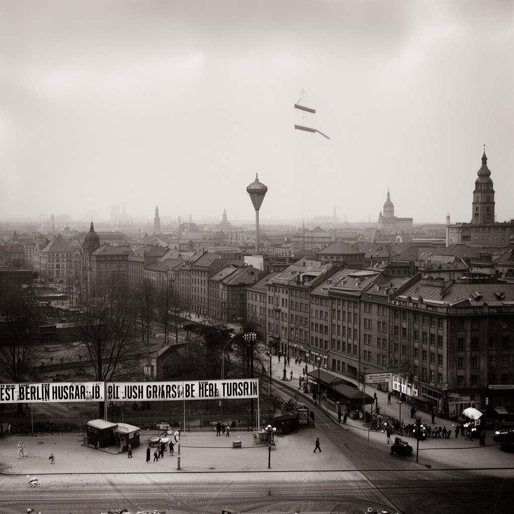 AI-generated illustration of West Berlin