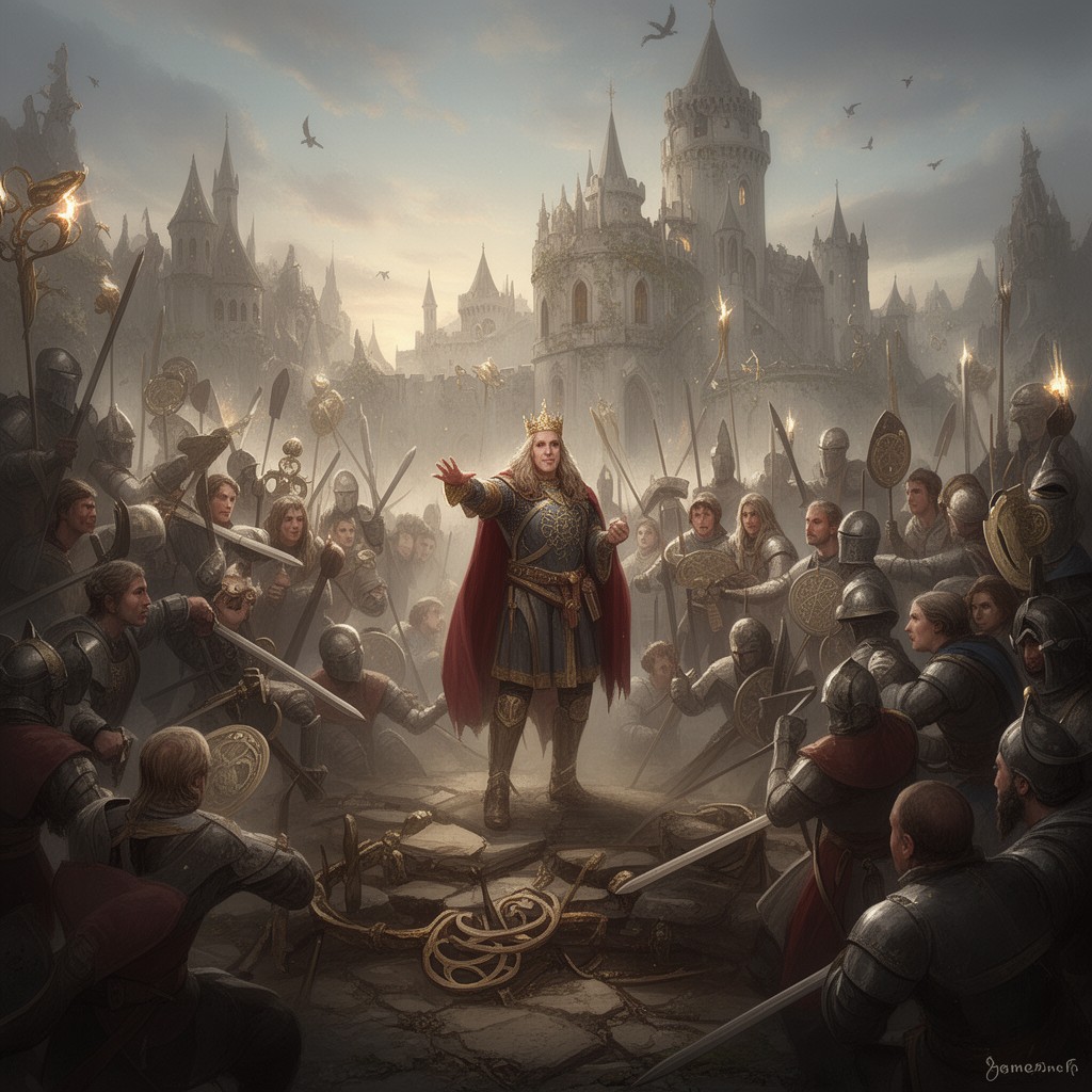 AI-generated illustration of King Arthur