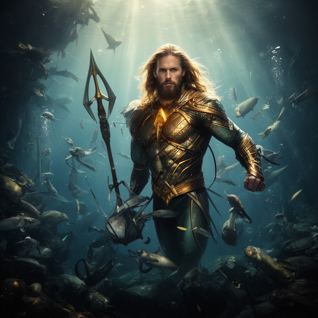 AI-generated illustration of Aquaman