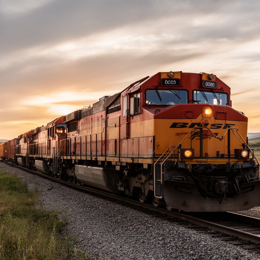 AI-generated illustration of BNSF Railway