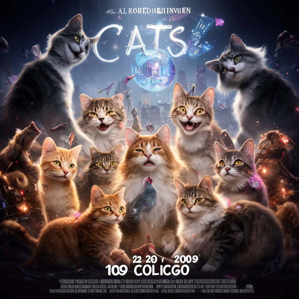 AI-generated illustration of Cats (2019 film)
