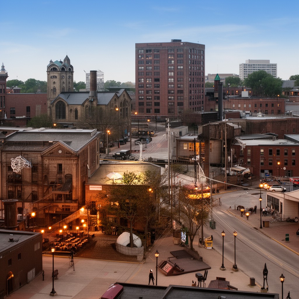 AI-generated illustration of Springfield, Ohio, United States