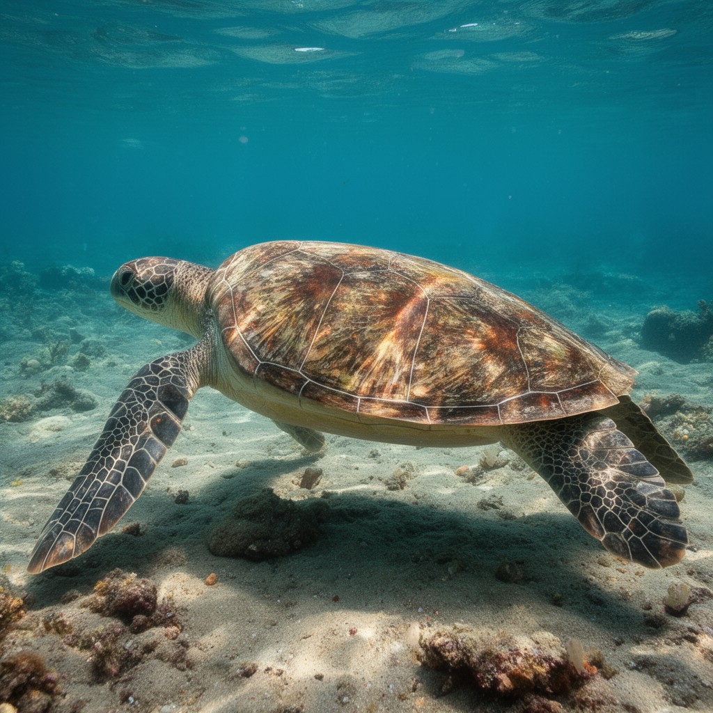 AI-generated illustration of Chelonia mydas