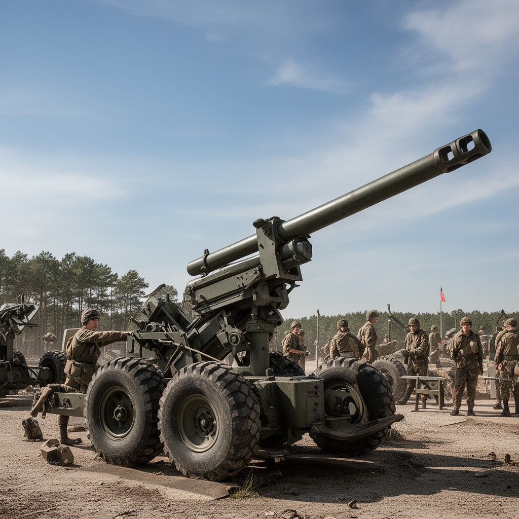 AI-generated illustration of 88 mm Flak gun