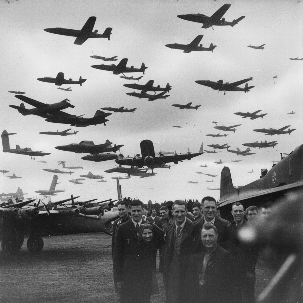 AI-generated illustration of Defense against the Combined Bomber Offensive