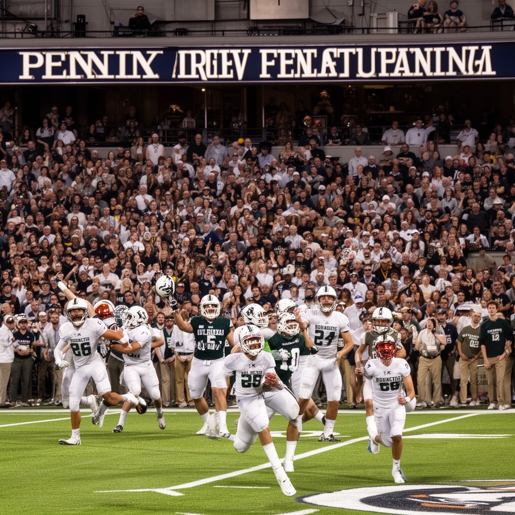 AI-generated illustration of Penn Quakers football