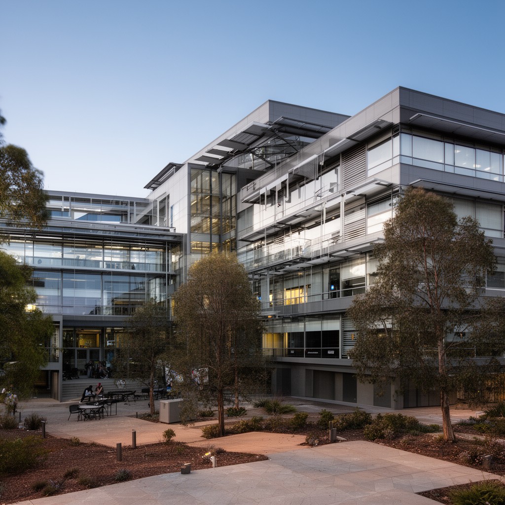 AI-generated illustration of Russell Offices, Canberra