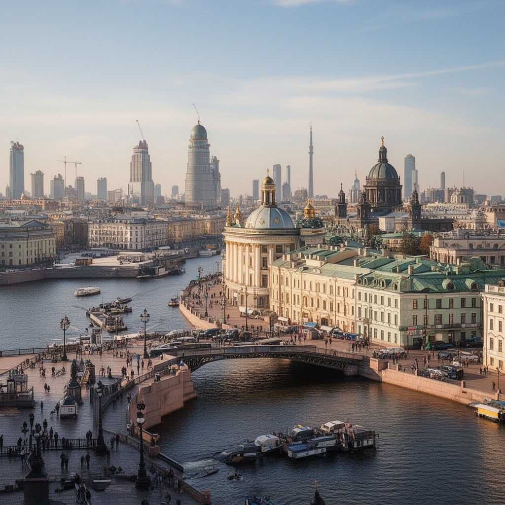 AI-generated illustration of Admiralteysky District of Saint Petersburg
