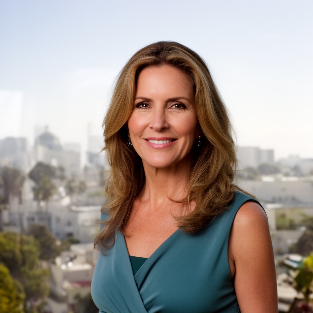 AI-generated illustration of Maria Shriver