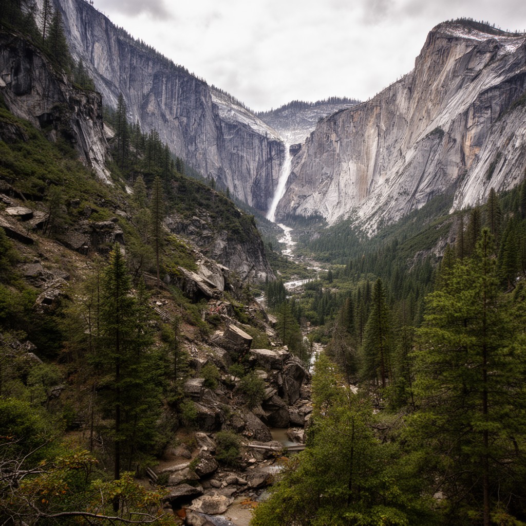 AI-generated illustration of Tenaya Canyon