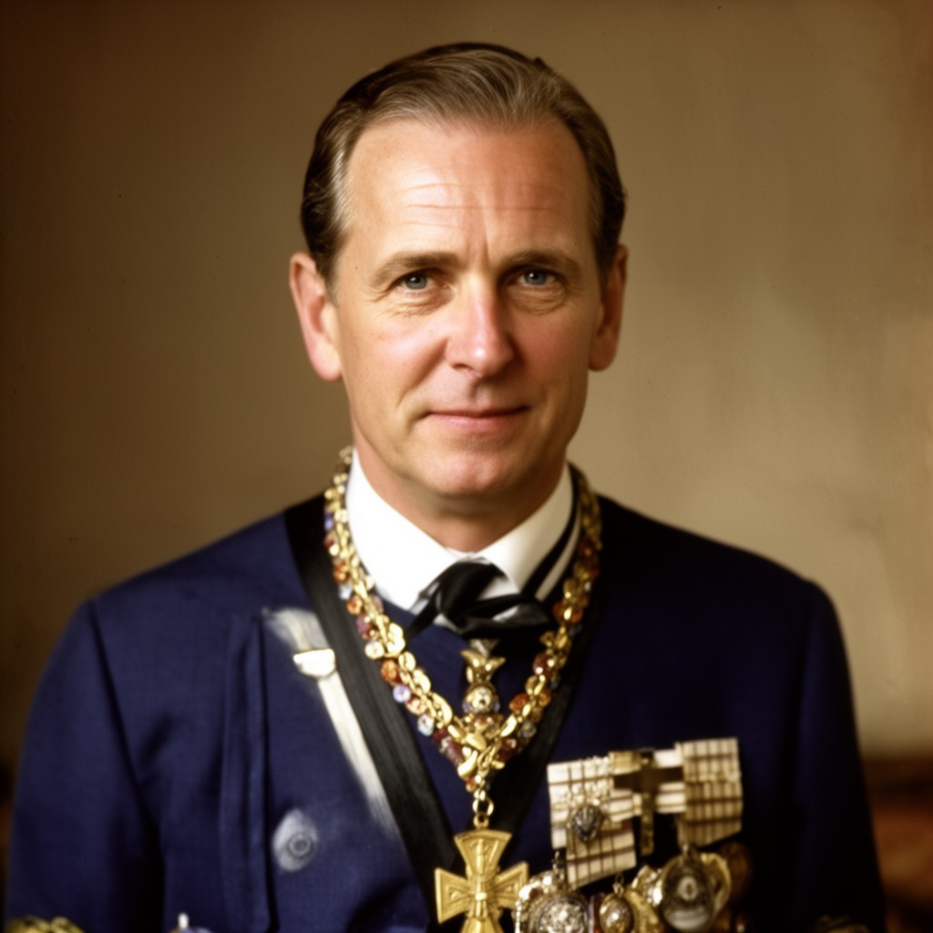 AI-generated illustration of King Baudouin of Belgium
