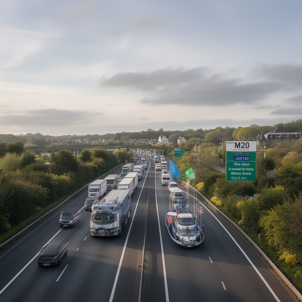 AI-generated illustration of M20 motorway