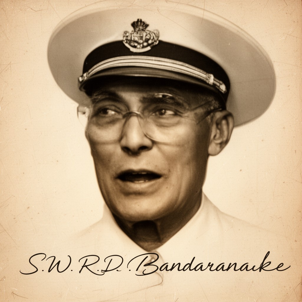 AI-generated illustration of S. W. R. D. Bandaranaike