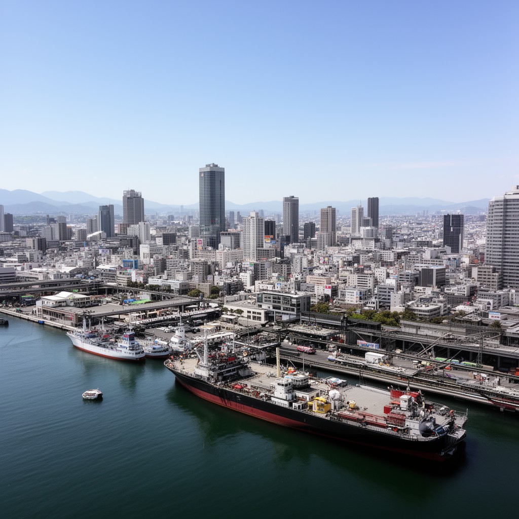 AI-generated illustration of Fukuoka