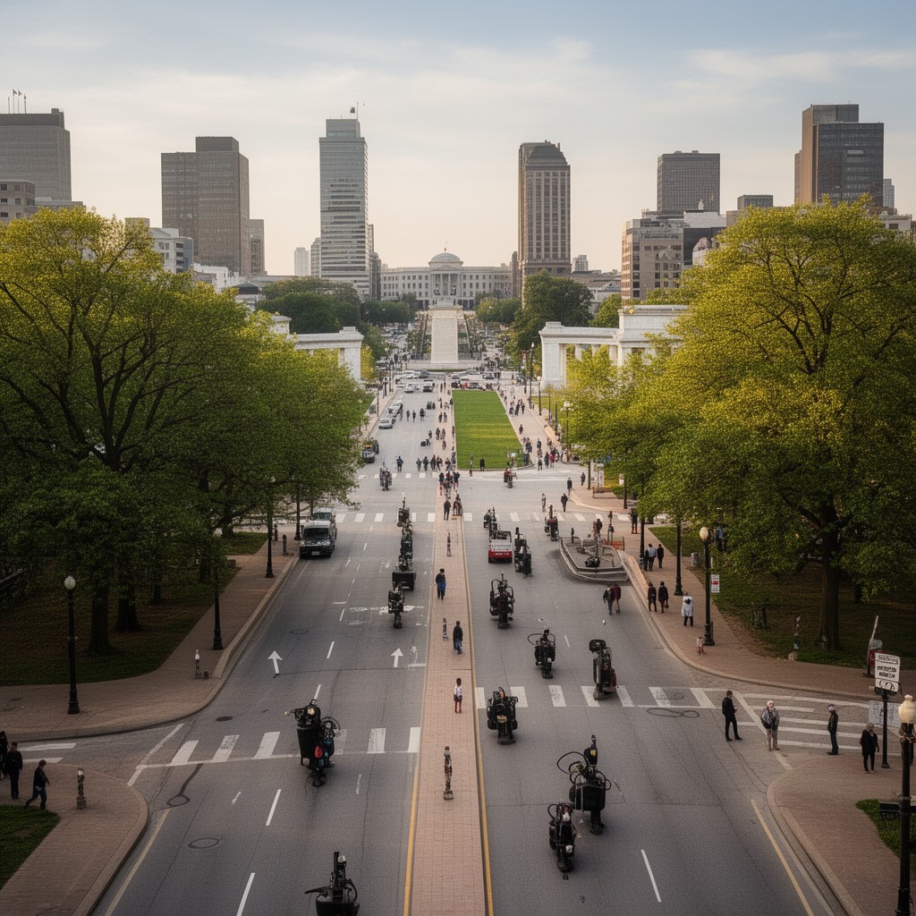AI-generated illustration of Independence Avenue