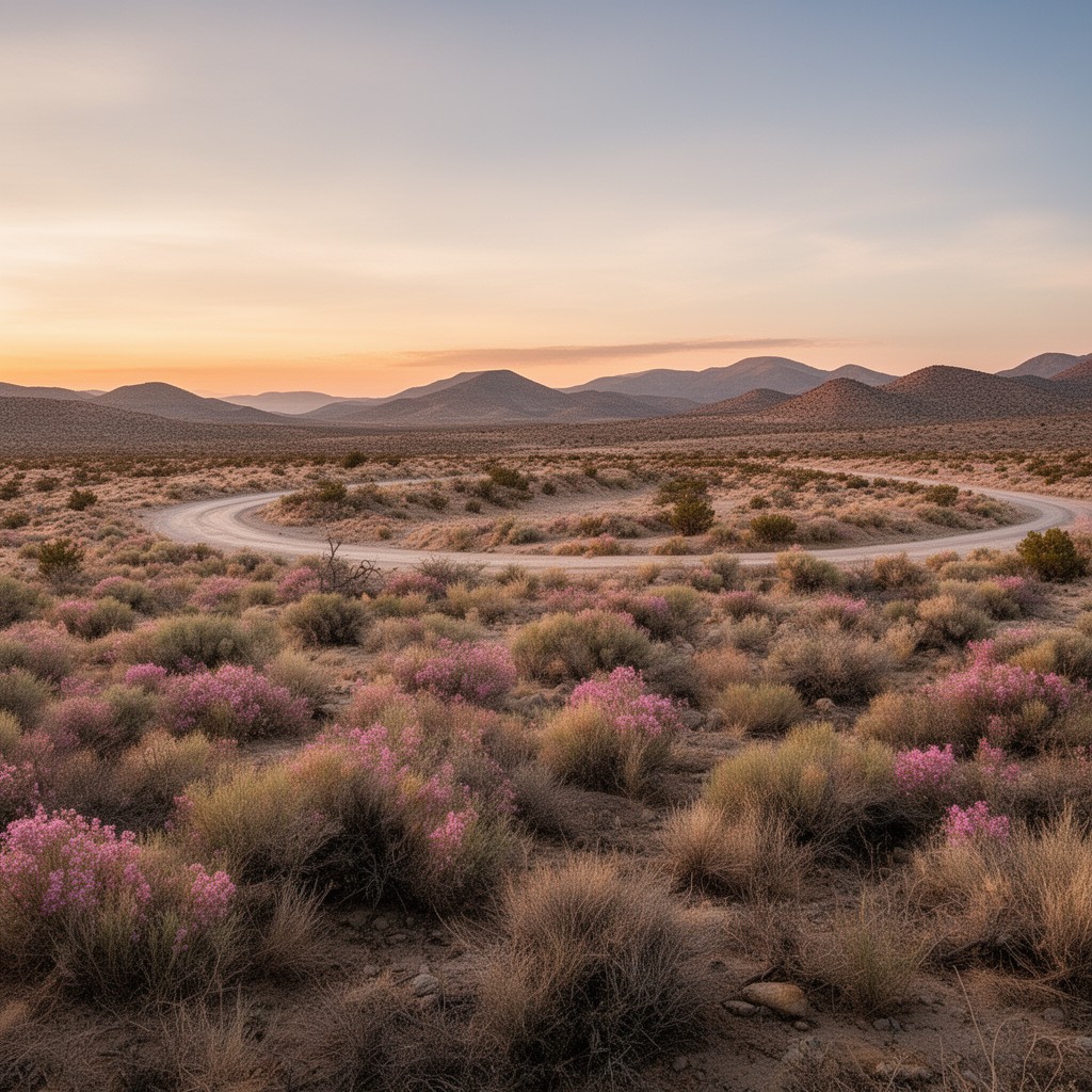 AI-generated illustration of Great Basin–Mojave transition zone