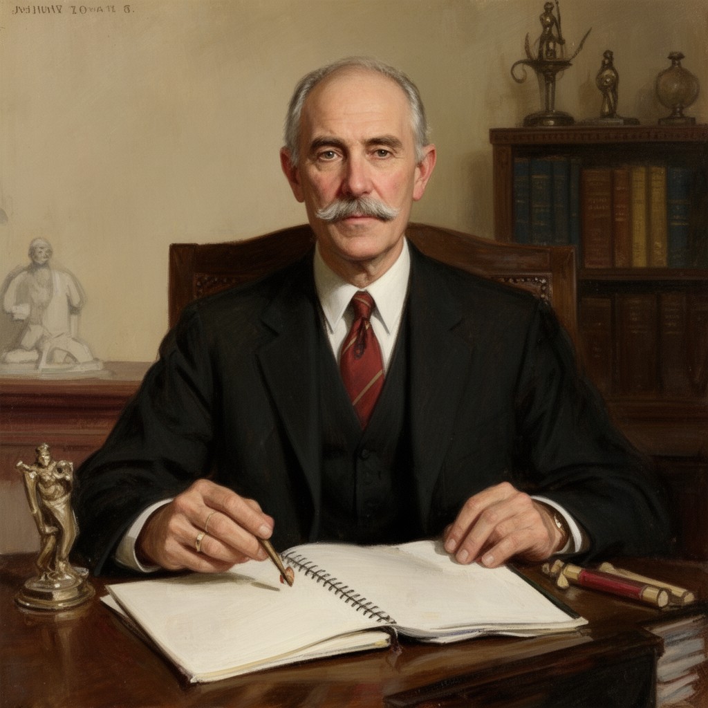 AI-generated illustration of Justice George Sutherland