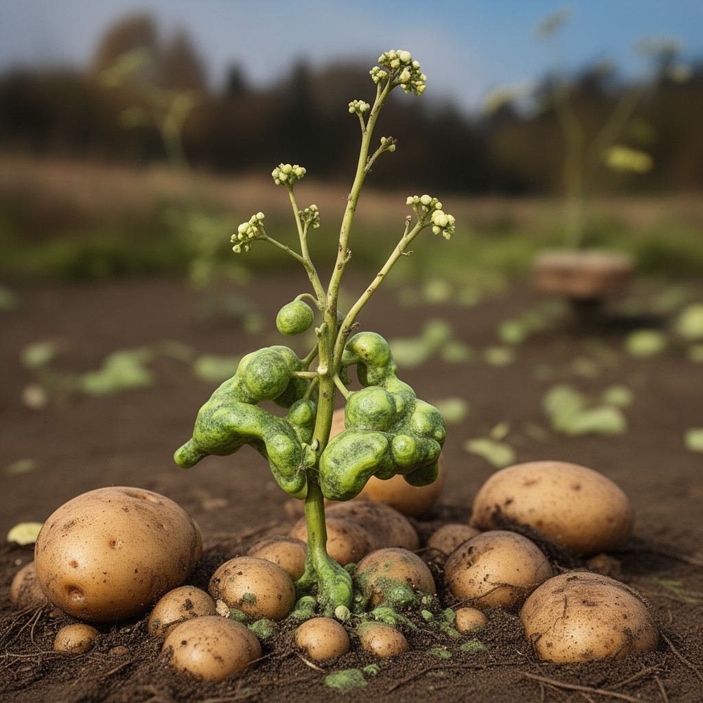 AI-generated illustration of Phytophthora infestans
