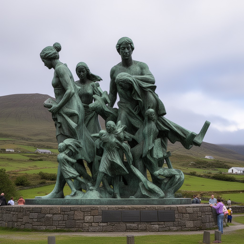 AI-generated illustration of National Famine Memorial (Murrisk, County Mayo)